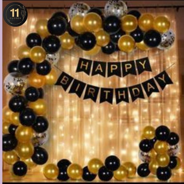 Birthday decorations in Nepal HBDELE2 11 Eleven by NK