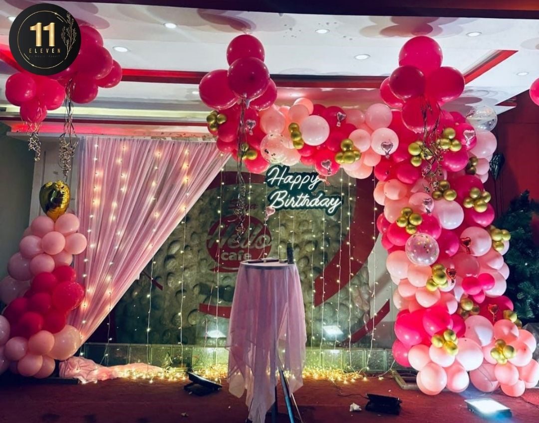 Birthday decorations in Nepal HBDELE5 11 Eleven by NK